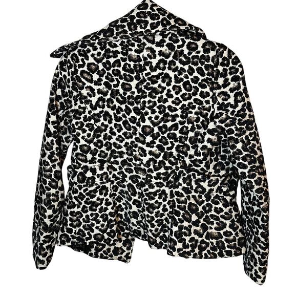 Y2K Leopard Print Button-Front Jacket - Size Small - Forever 21 - Picture 2 of 4